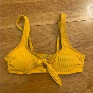 yellow tie bathingsuit top!